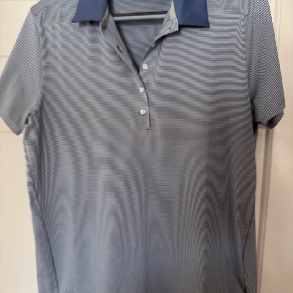 KJUS Striped Polo Shirt with Blue Accents